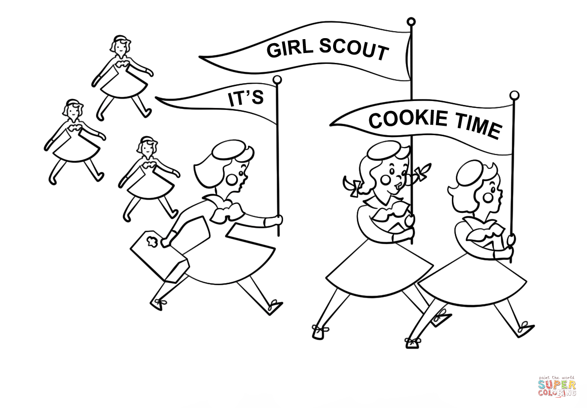 1186x824 Emerging Girl Scout Cookie Coloring Pages Girl