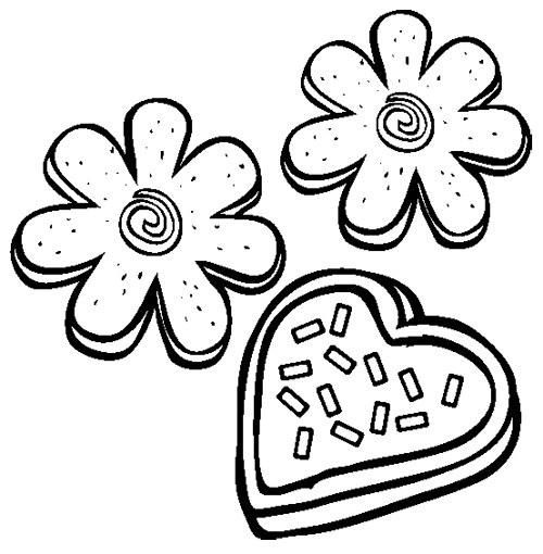 500x510 Enjoyable Design Cookie Coloring Pages Christmas Cookies Coloring