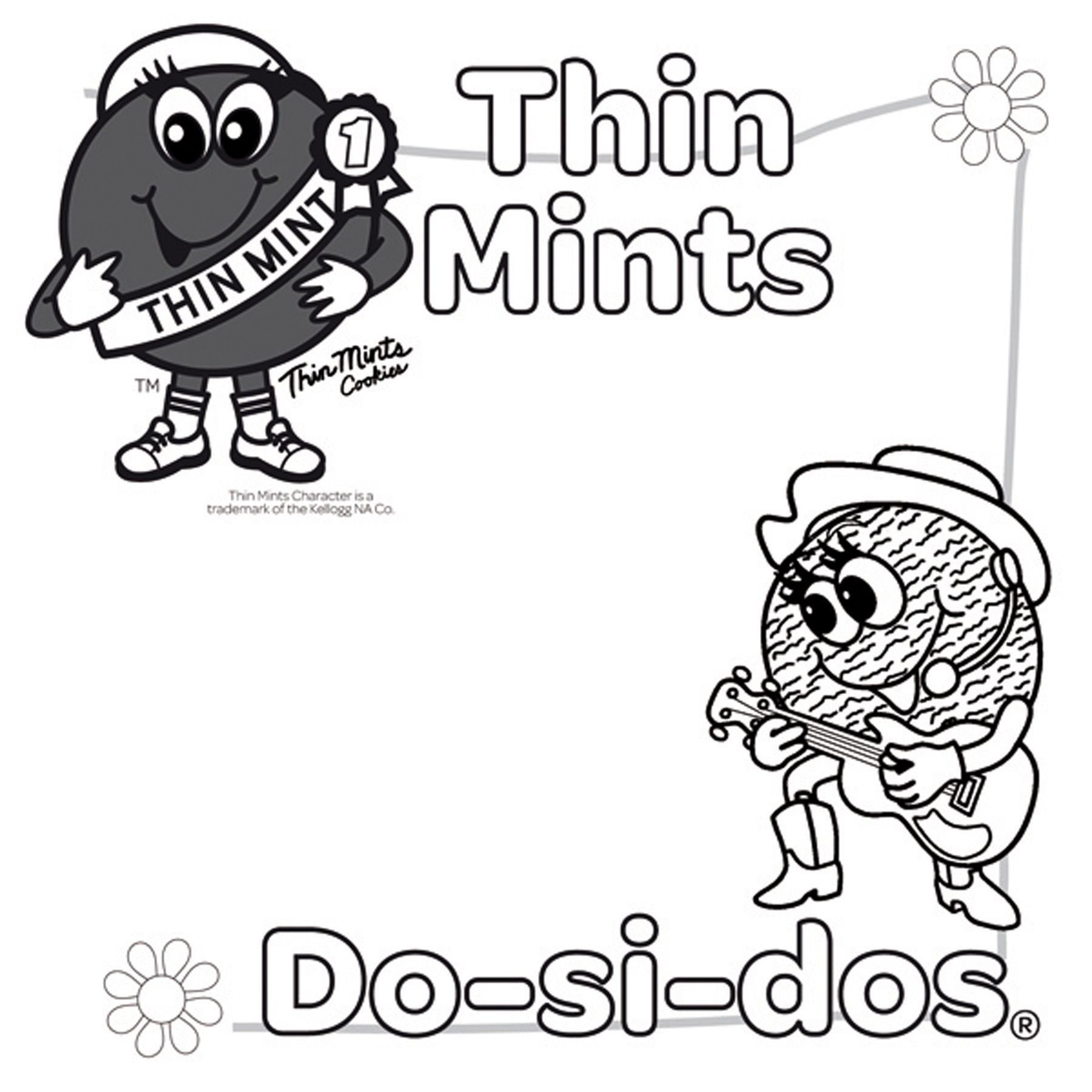 1800x1800 Beautiful Girl Scout Cookie Thank You Coloring Pages S Gallery