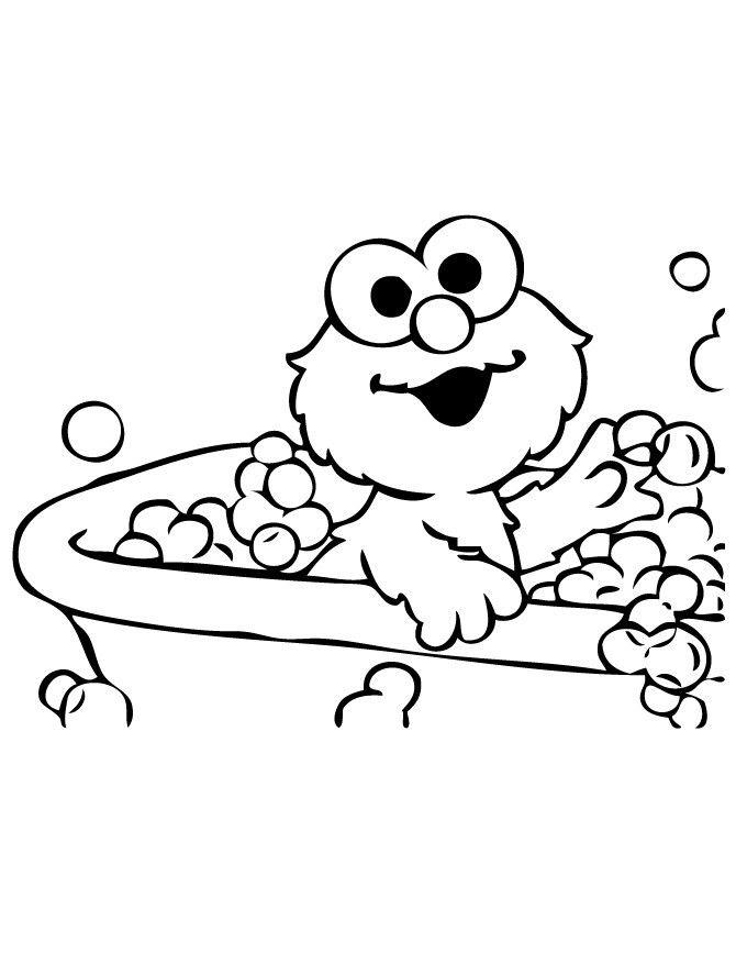 Cookie Monster And Elmo Coloring Pages