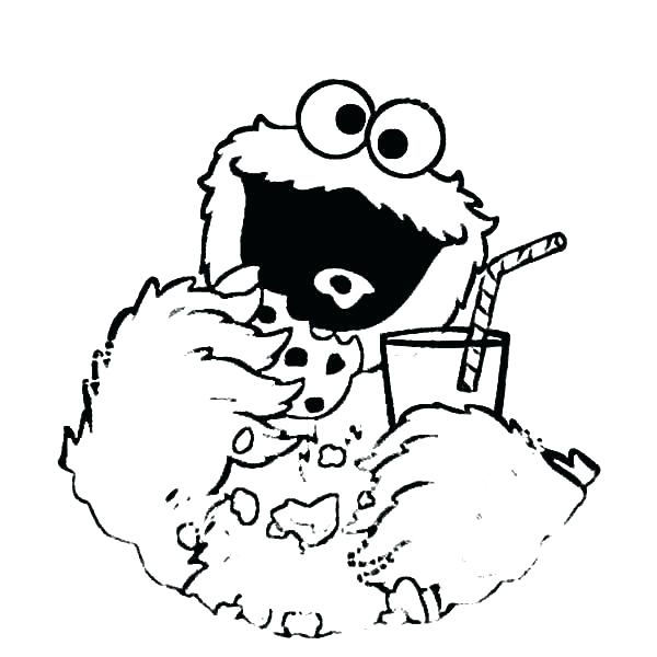 600x600 Cookie Monster Coloring Pages Top Free Printable Cookie Monster