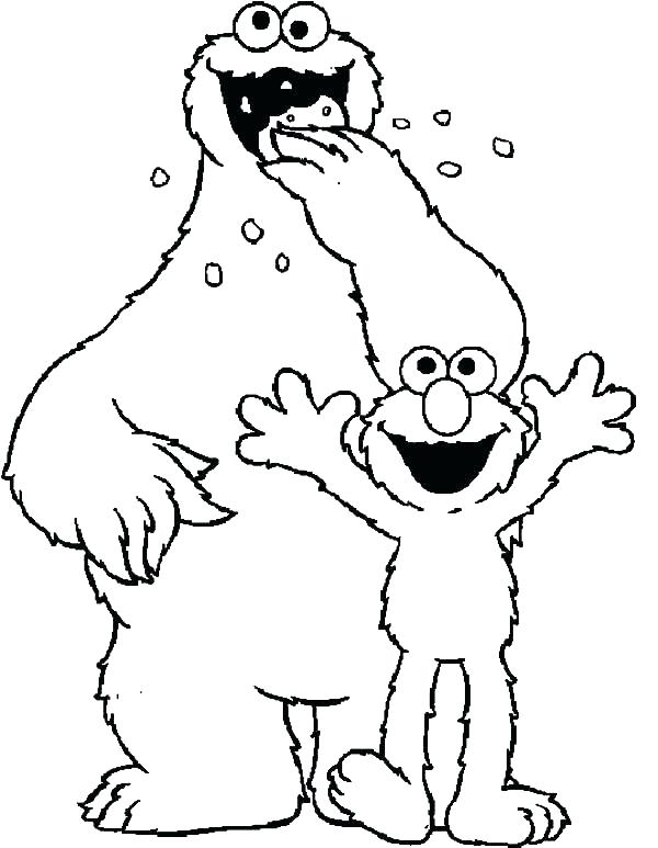 600x773 Cookie Monster Coloring Pages Cookie Monster Coloring Pages Free