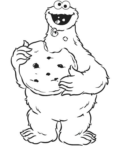 450x547 Cookie Monster Coloring Pages Glamorous Cookie Monster Coloring
