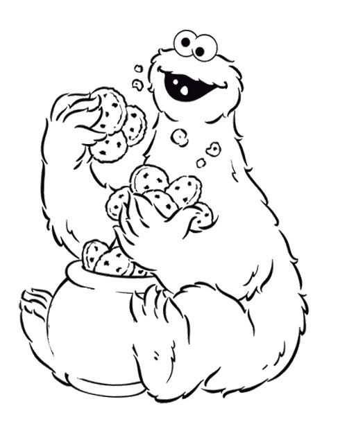 500x622 Cookie Monster Coloring Sheets To Print
