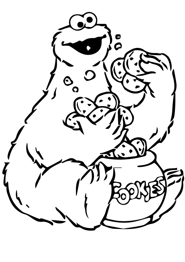 595x842 Cookie Monster Coloring Pages Cookie Monster Coloring Pages