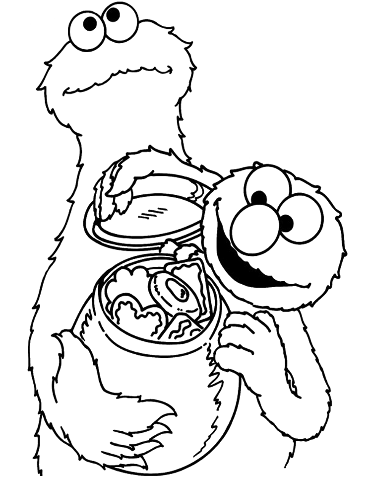 744x968 Cookie Monster Christmas Coloring Pages Cookie Monster Printable