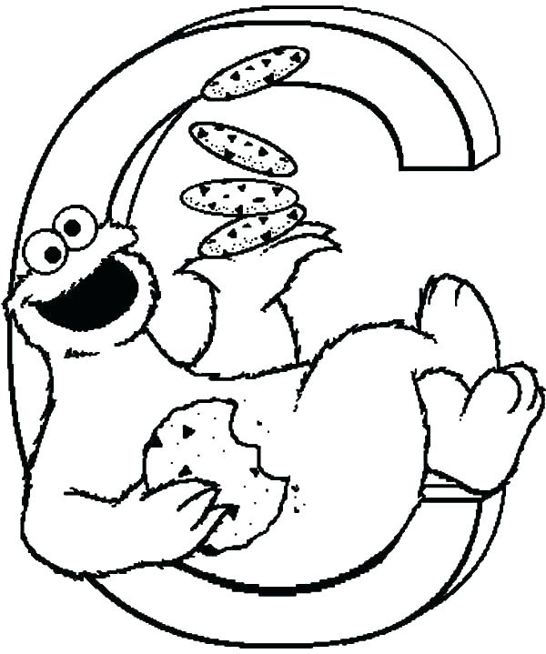 600x719 Cookie Monster Coloring Book Also Cookie Coloring Pages Cookie