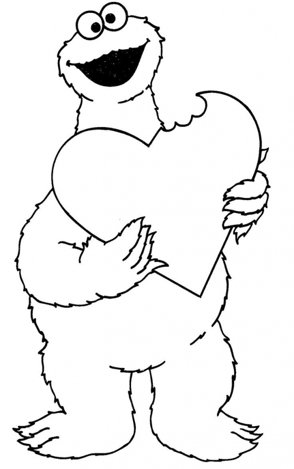 599x955 Cookie Monster (Coloring Pages) Bump Cookie