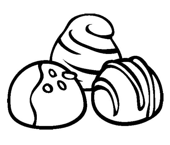 550x470 Chocolate Truffles Cookie Coloring Page Cookie