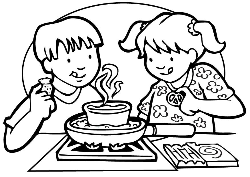 875x620 Coloring Pages Cooking Cook 23 Jobs Printable Coloring Pages Free