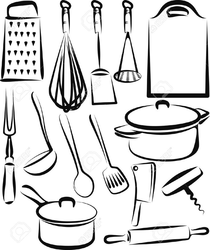 Cooking Utensils Coloring Pages