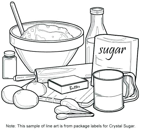 480x450 Coloring Pages Of Kitchen Items