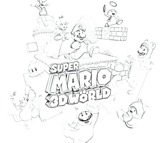 678x600 Mario 3d World Coloring Pages Mario 3d World Coloring Pages World