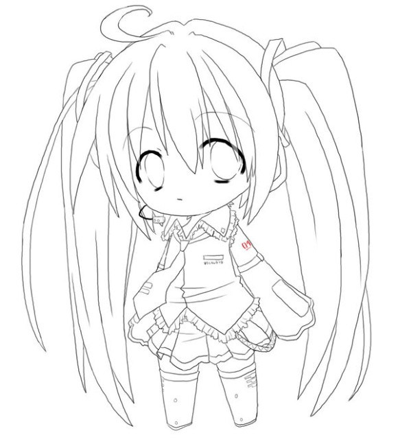 580x650 Chibi Anime Girl Coloring Pages To Print Coloring Sheets