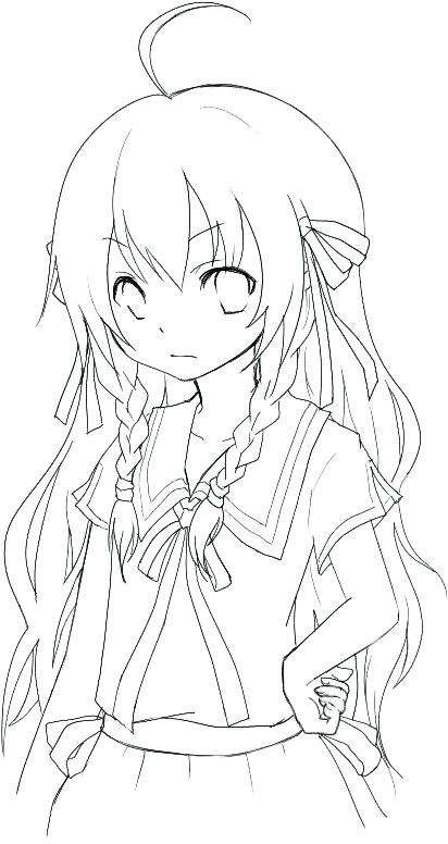 412x776 Free Anime Coloring Pages Anime Wolf Girl Coloring Pages Page Free