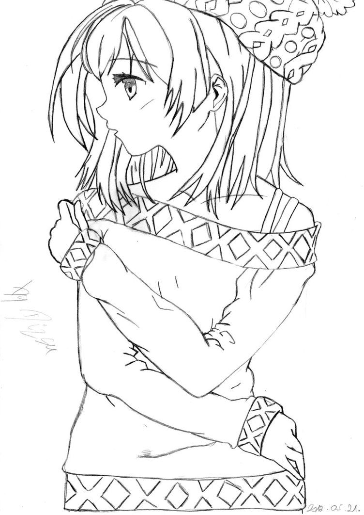 752x1062 Anime Coloring Pages Anime Coloring Pages To Print Anime