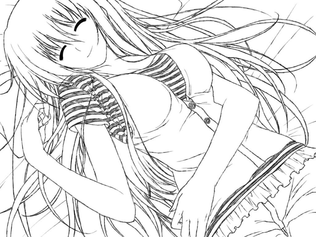 1024x768 Anime Coloring Pages For Adults 12
