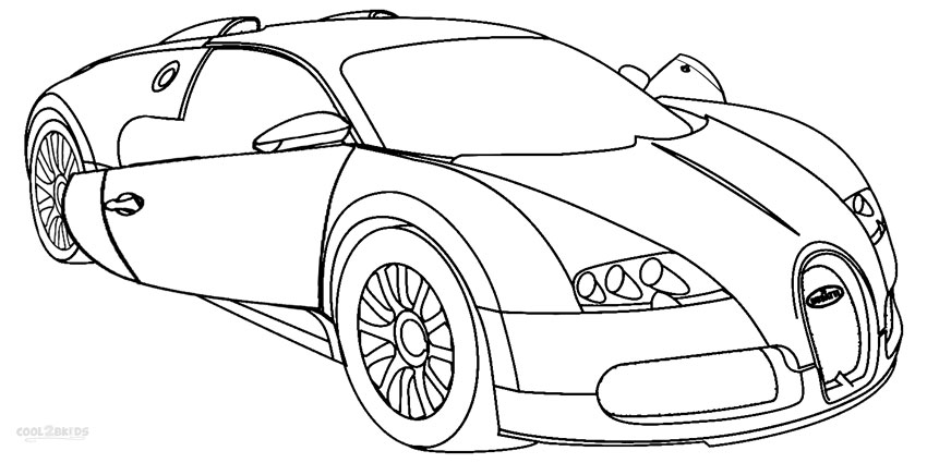 850x425 Amazing Cool Car Coloring Pages Printable Bugatti For Kids