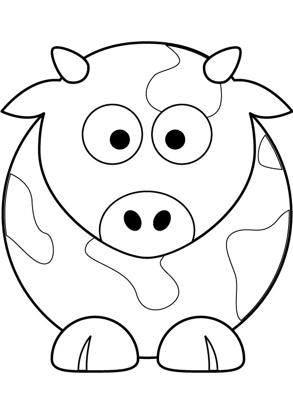 595x842 Cute Cow Coloring Pages