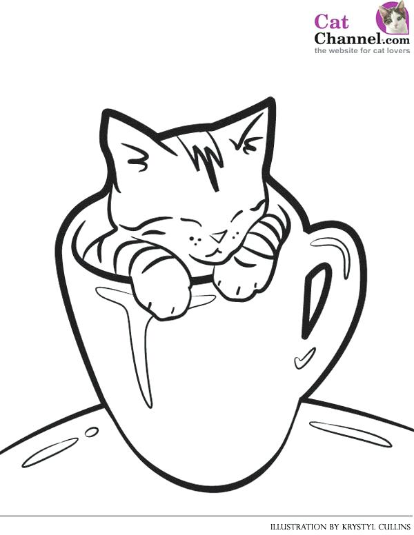 600x776 Baby Cat Coloring Pages Cat Coloring Pages Cats Coloring Pages