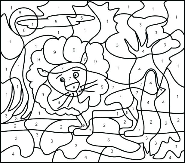 615x542 Free Christmas Coloring Sheet Color By Numbers Free Color By