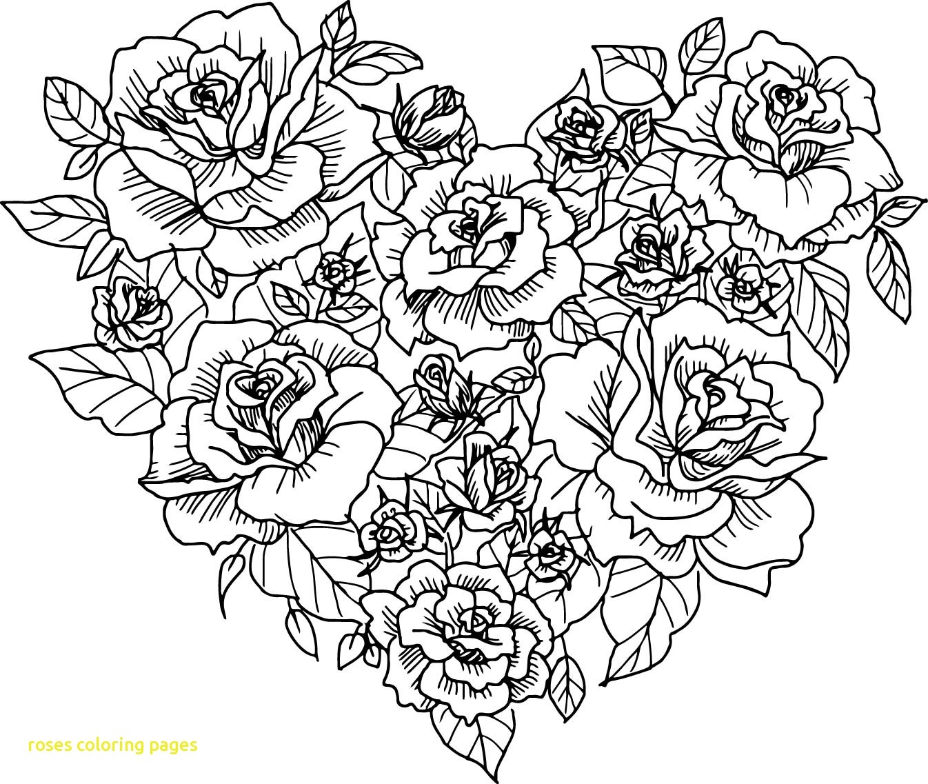 1346x1137 Profitable Heart With Flowers Coloring Pages Hearts Roses