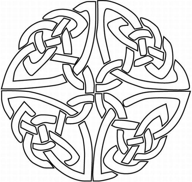 665x631 Celtic Knot Coloring Pages