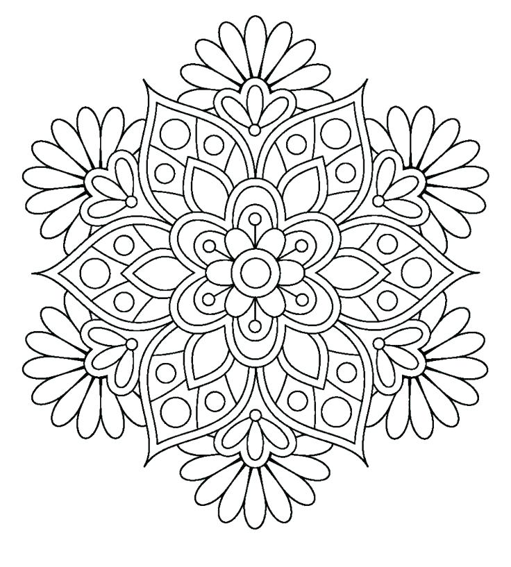 736x817 Cool Flower Coloring Pages Coloring Pages For Teens Free Flower