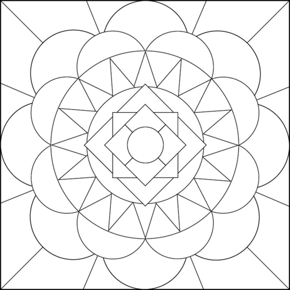 1000x1000 Fresh Cool Geometric Design Coloring Pages Collection Free Fine