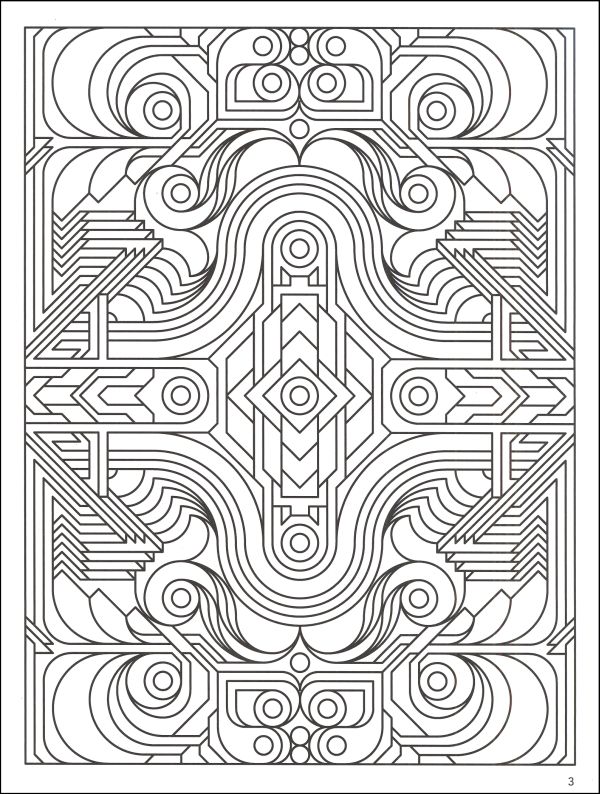 600x794 Best Cool Geometric Coloring Pages Vintage Geometric Coloring