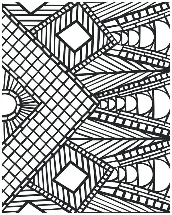 600x747 Geometric Design Coloring Sheets Cool Geometric Design Coloring