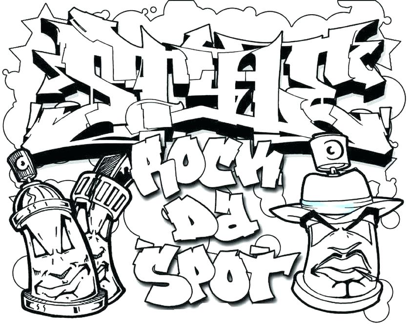 840x672 Graffiti Coloring Pages Crazy Graffiti Coloring Page Graffiti