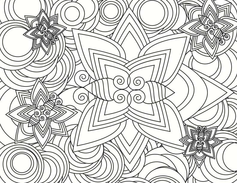 792x612 Hard Coloring Pages For Adults