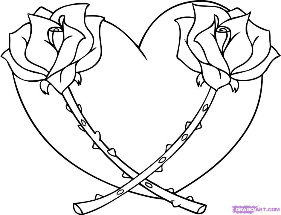 940x719 Inspirational Cool Heart Coloring Pages Kids 24336 Intended