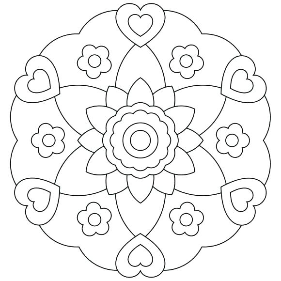 580x580 Cool Mandala Coloring Pages Easy Mandala Coloring Pages Easy