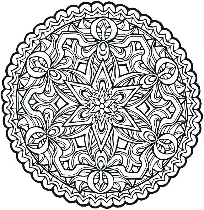 650x671 Detailed Mandala Coloring Pages For Adults