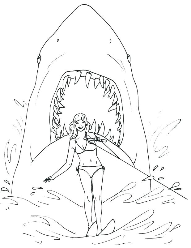 618x802 Coloring Pages Sharks Shark Coloring Page Ready To Eat Free