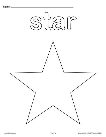 425x550 12 Shapes Coloring Pages Free Preschool, Shapes And Star