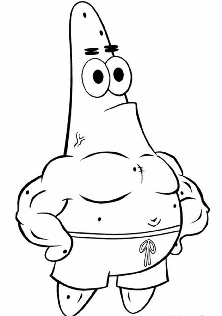 924x1316 Patrick Star Coloring Pages Spectacular Spongebob With For Fancy