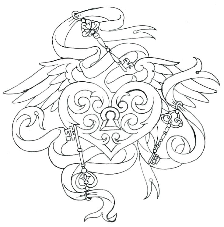 736x745 Tattoo Coloring Pages Printable