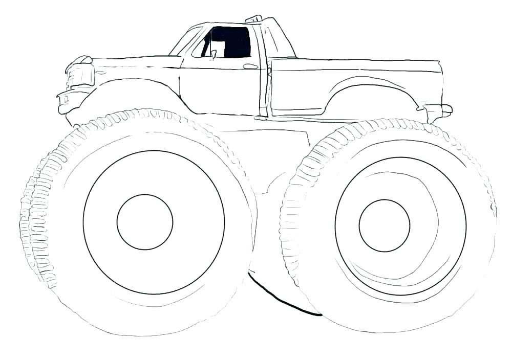 1000x708 Monster Truck Coloring Page Coloring Monster Printable Monster