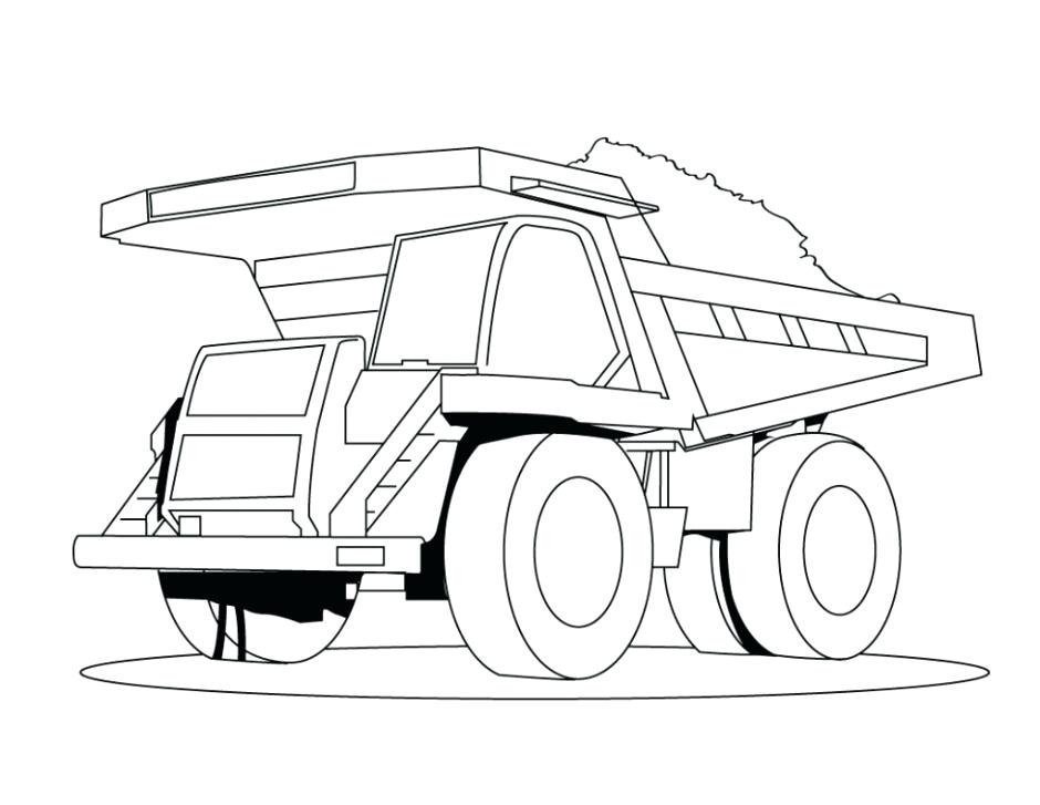 940x727 Semi Truck Coloring Pages