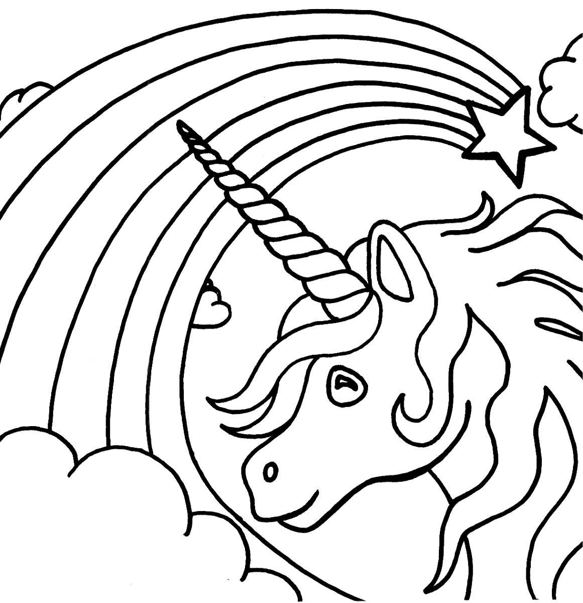 1161x1200 Unicorn Coloring Pages