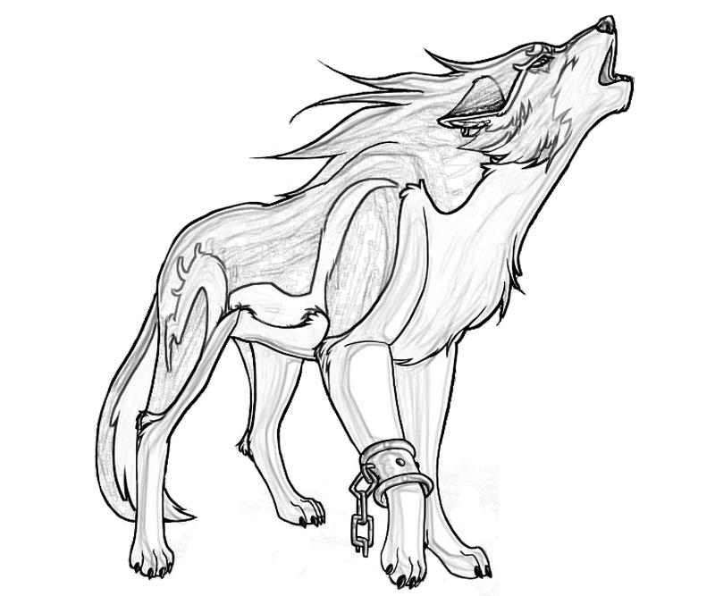 800x667 Anime Wolves Coloring Pages