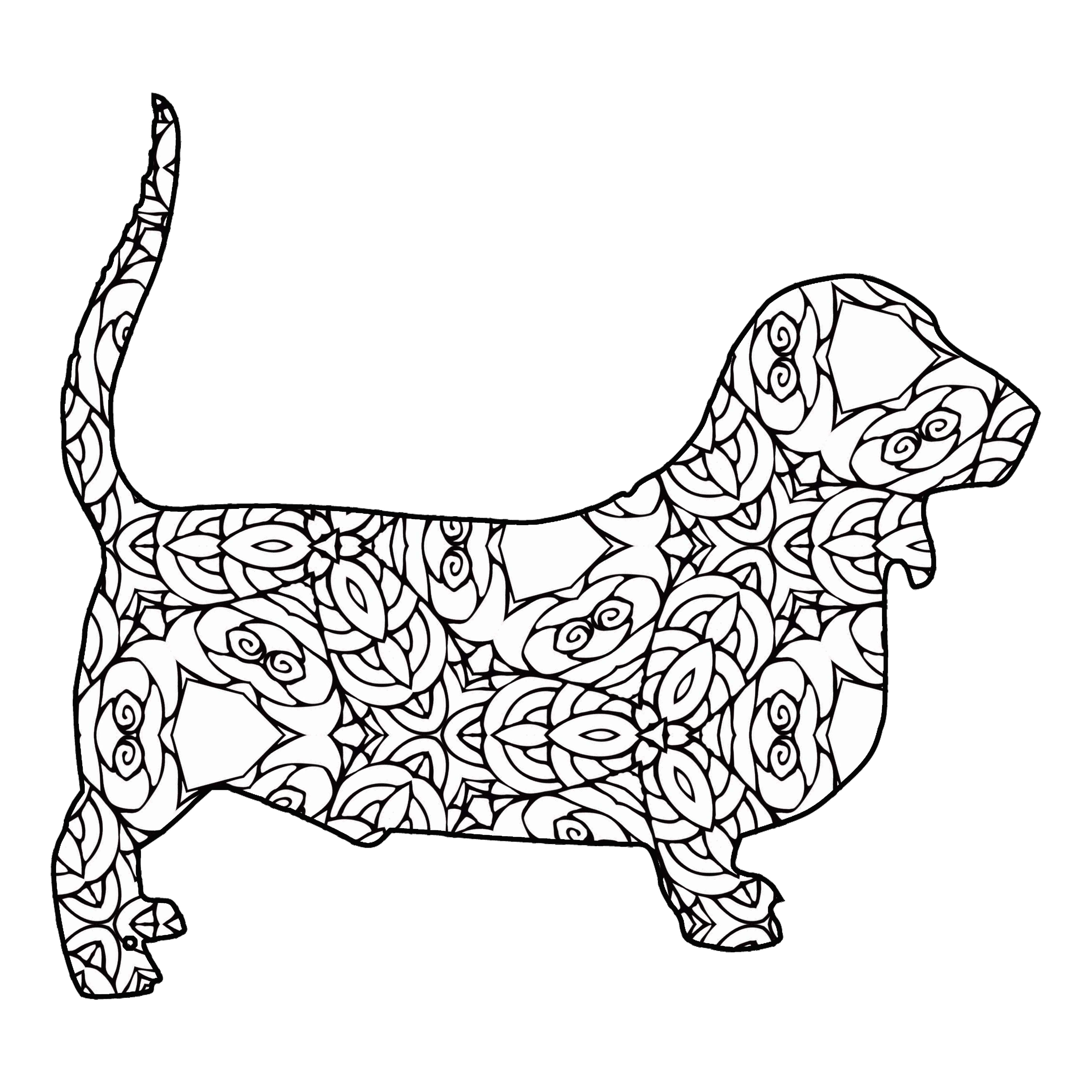 4500x4500 Fine Fox And The Hound Coloring Pages Ideas