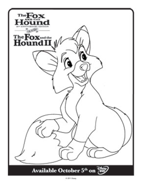 290x375 Fox And The Hound Coloring Pages