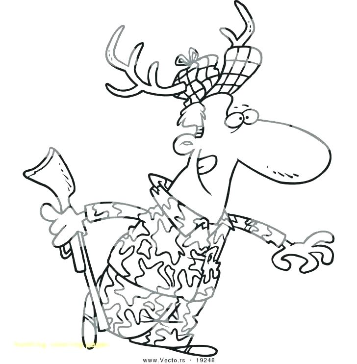 728x742 Hunting Coloring Pages Deer Hunting Coloring Pages Hunting
