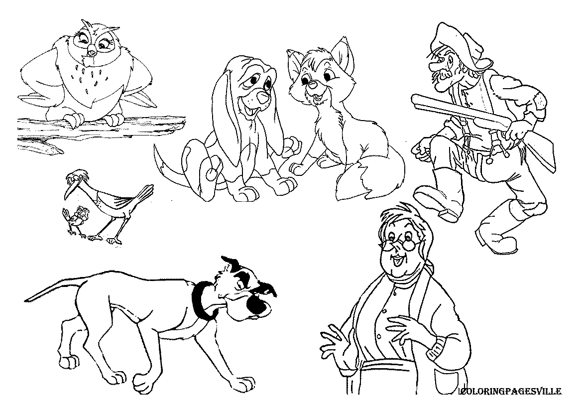 1169x827 Amazing Fox And The Hound 2 Coloring Pages Picture Collection