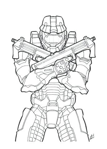 344x480 Master Chief Coloring Pages Halo Master Chief Coloring Pages Halo