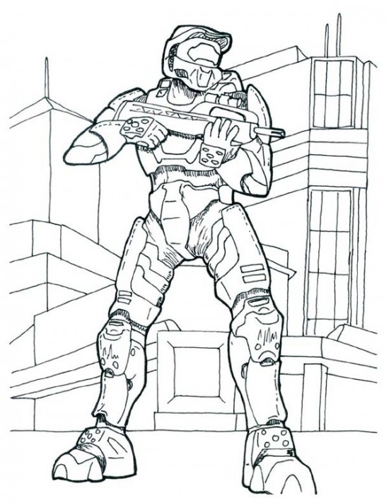 550x711 Master Chief Coloring Pages Printable Halo Coloring Pages For Kids